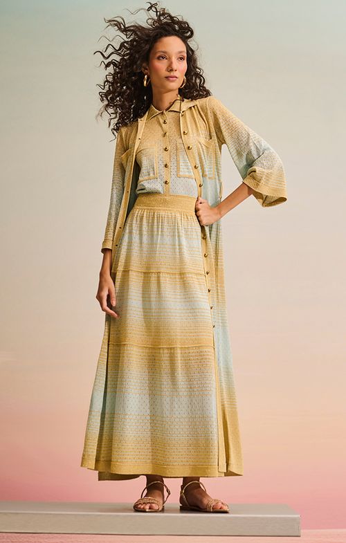 Camisa Tricot Cavada Tie Dye Shine