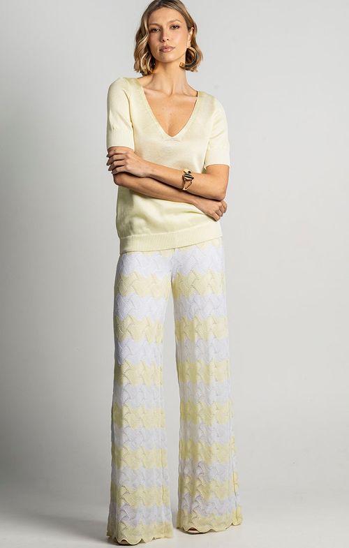 Blusa Tricot Decote V Basic Ipanema