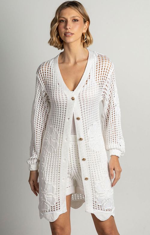 Short Tricot Tela Flores