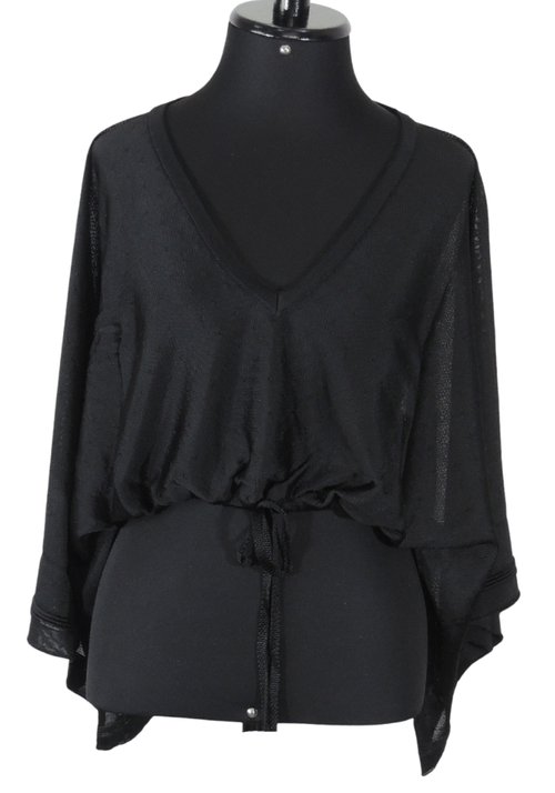 Blusa Tricot Ampla Basic Pontinhos Transparencia