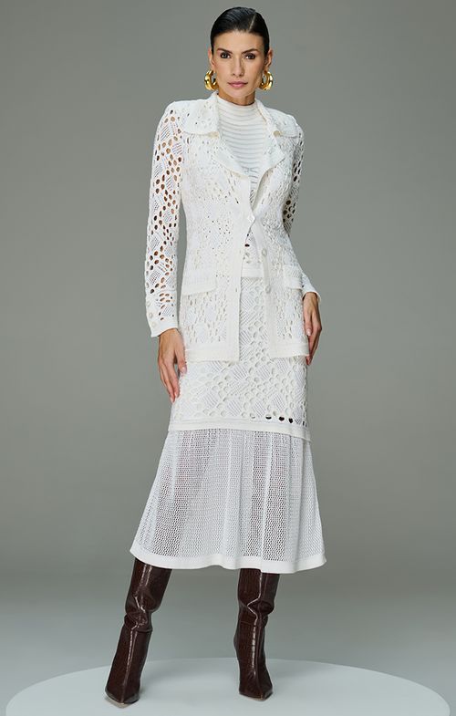 Blazer Tricot Rendado Furos