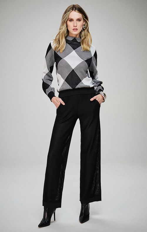 Calça Tricot Reta Basic Shine