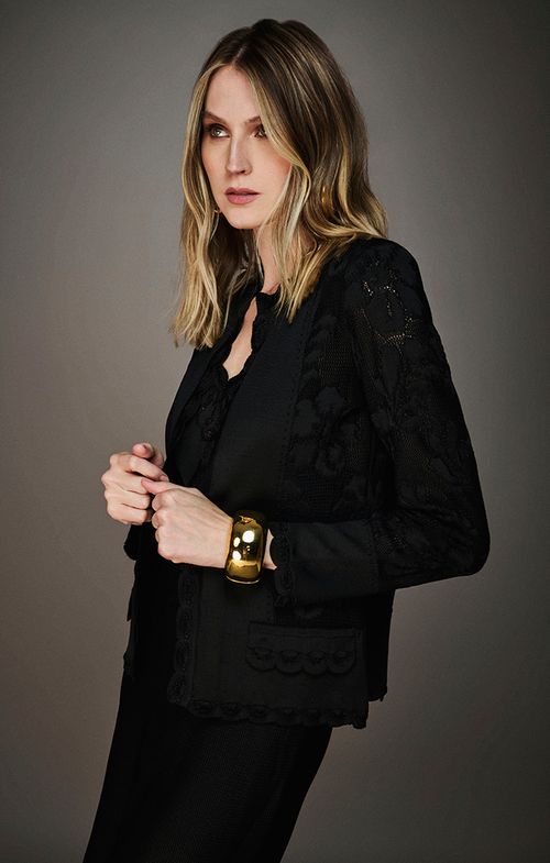 Blazer Tricot Ramos Flores