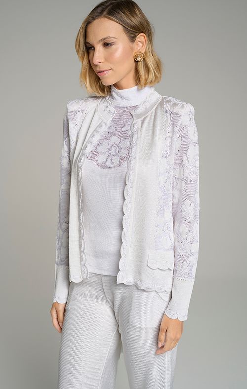 Blazer Tricot Ramos Flores