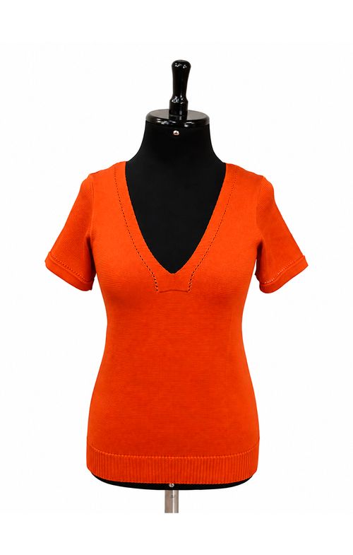 Blusa Tricot Decote V Summer